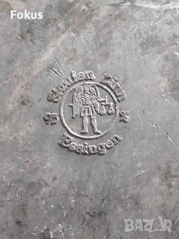 Калаена чиния за стена Essingen 95% Stauien Zinn, снимка 3 - Антикварни и старинни предмети - 53458339