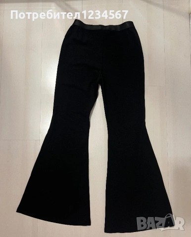 Ефектен НОВ черен панталон с камъни, снимка 3 - Панталони - 53639569