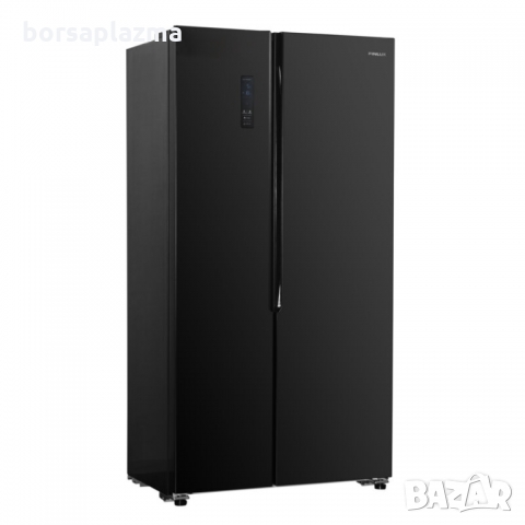Хладилник с фризер Finlux SBS-440BL GLASS , 439 l, E , No Frost , Черен, снимка 1