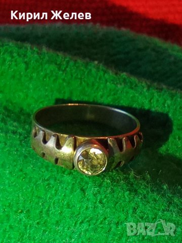 АРТ ДЕКО СТАРИНЕН СКЪПОЦЕНЕН ПРЪСТЕН СРЕБРО 835 с ГОЛЯМ ФАСЕТИРАН ЦИРКОН ЮВЕЛИРНА РАБОТА 26264, снимка 4 - Антикварни и старинни предмети - 34616678