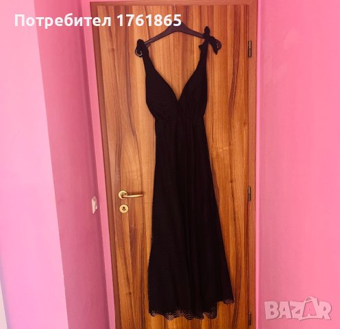 Черна рокля с дантела, снимка 1 - Рокли - 41331191
