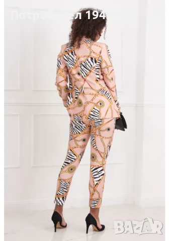 Елегантен дамски панталон в цвят пудра 3004, снимка 1