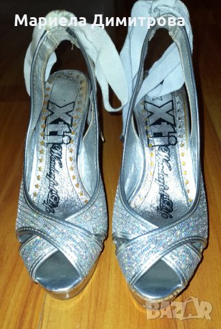 Дамски сребристи обувки , снимка 2 - Сандали - 33979663