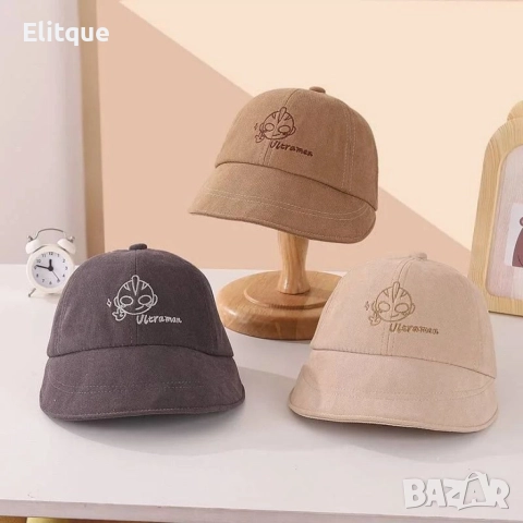 Удобна детска шапка с козирка от мека материя. Обиколката на шапката е 48см, снимка 7 - Други - 52895441