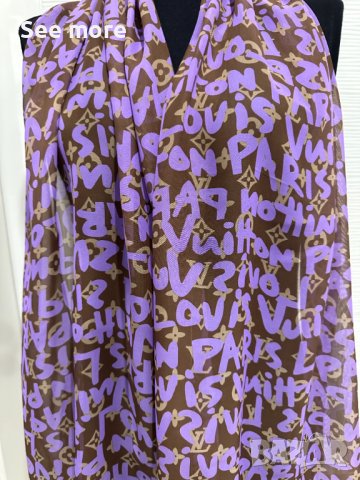 LOUIS VUITTON шал коприна, снимка 2 - Шалове - 40552904