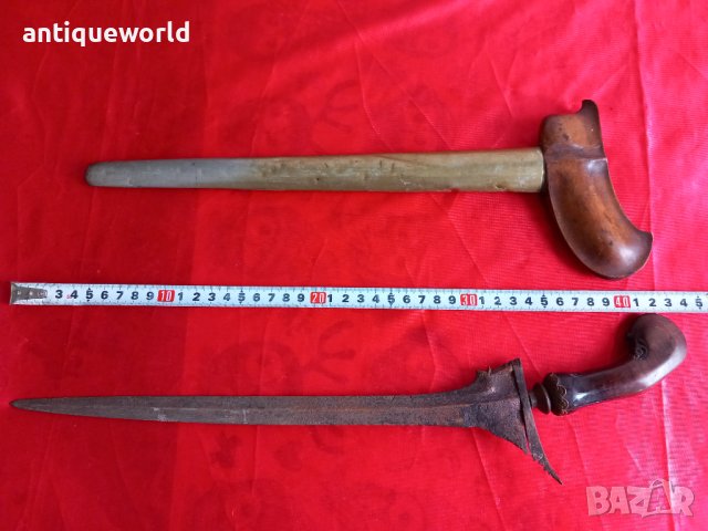 19 Век Старинна Кама КРИС , Керис , Дамаска Стомана, снимка 7 - Антикварни и старинни предмети - 44414408