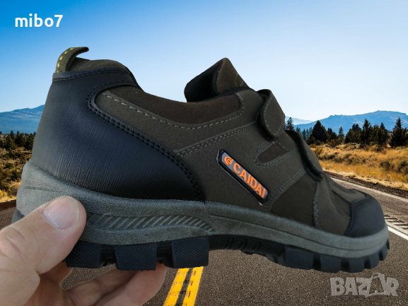 Мъжки маратонки с лепенки велкро в зелено, мод.04- CAIDAI, снимка 4 - Маратонки - 41937079