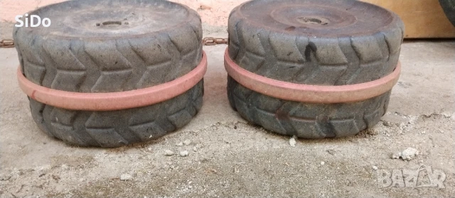 2 броя пластмасови колела 26/15см, снимка 3 - Селскостопанска техника - 50813495