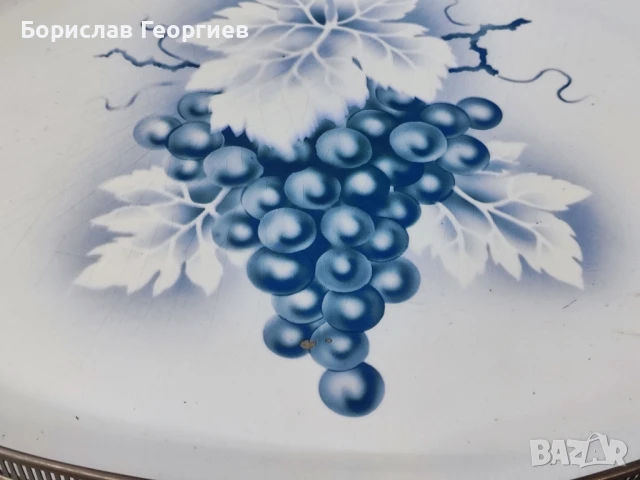 Стар порцеланов поднос , снимка 3 - Антикварни и старинни предмети - 51193273