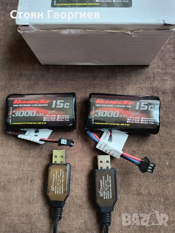 2 броя Батерия Roaring Top 2S 7.4V 3000mAh