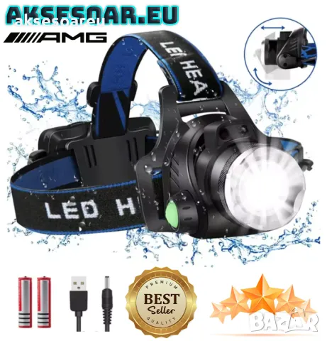 Висококачествен нов Мощен LED челник Акумулаторен телескопичен фар водоустойчив работен LED фенер , снимка 16 - Къмпинг осветление - 48100506