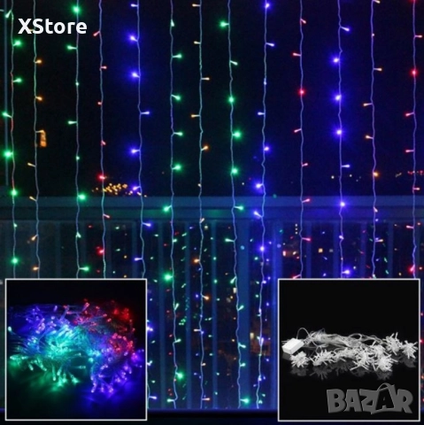 Коледна завеса от лампички , снимка 16 - Други - 51916473