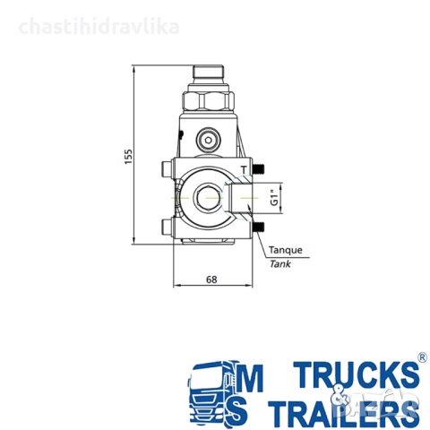 Хидравличен разпределител BEZARES 350bar 9041890-3, снимка 3 - Части - 52562981