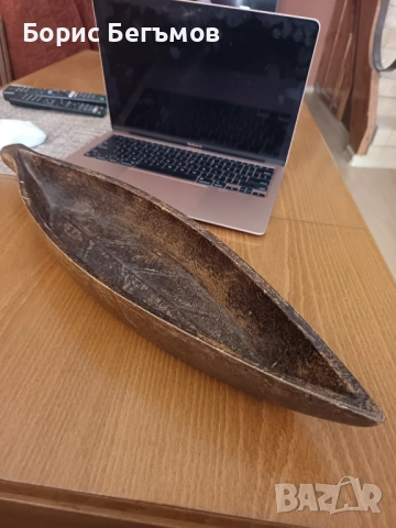 Винтидж дървена декорация в стил лодка