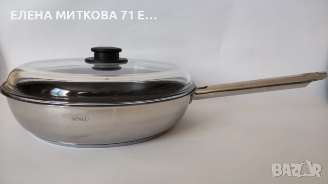 Марков масивен немски тиган от неръждаема стомана +индукция, снимка 2 - Съдове за готвене - 52123153