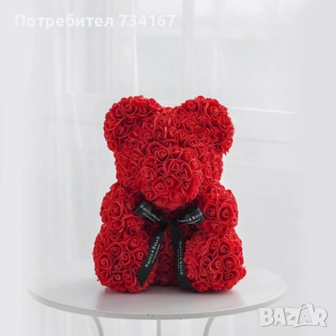 Червено мече от рози. Перфектният подарък за свети Валентин. Височина: 25см, снимка 4 - Декорация за дома - 51722791