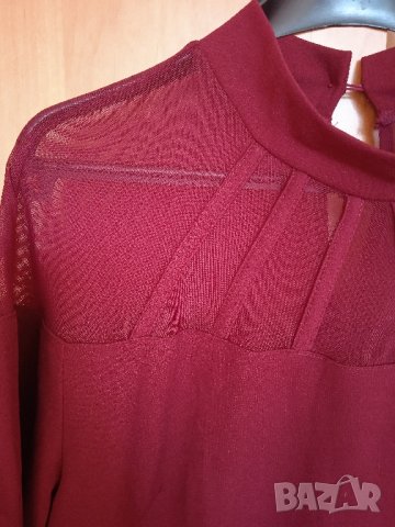Асиметрична туника Shein бордо, снимка 4 - Туники - 41046549