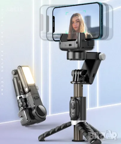 Селфи стик със стабилизатор Gimbal,въртене на 360°, снимка 3 - Селфи стикове, аксесоари - 49557052