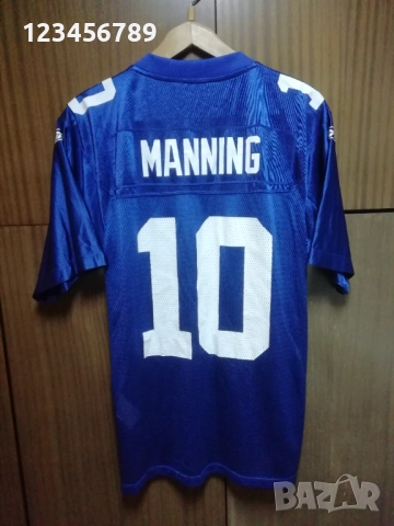 New York Giants Manning #10 Reebok Jersey NFL оригинална тениска фланелка Ню Йорк Манинг 