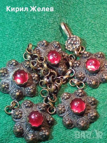 ВЪЗРОЖДЕНСКА БРОНЗОВА ФИЛИГРАННА ОРНАМЕНТИРАНА ОГЪРЛИЦА СТАРА МАЙСТОРСКА РЯДКА ИЗРАБОТКА ЕТНО 17639