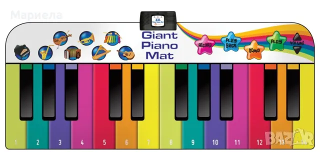 Детска подложка за танци 2 в 1 N-Gear - Пиано XXL / 180см., снимка 3 - Музикални играчки - 48711933