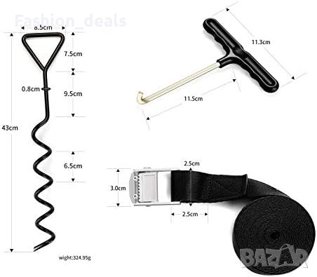 Нов Комплект за батут люлки палатки/ Закрепване Къмпинг Туризъм, снимка 4 - Палатки - 41161121