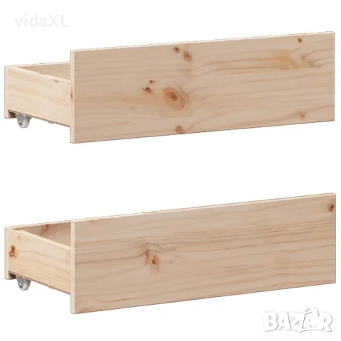 vidaXL Рамка за легло без матрак с табла 140x190 см борово дърво масив, снимка 8 - Спални и легла - 56147023
