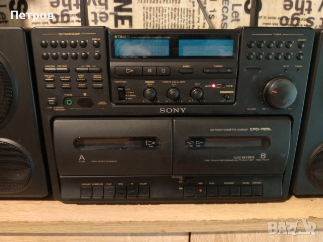 Касетофон"SONY"CFD-765L, снимка 3 - Радиокасетофони, транзистори - 52075890