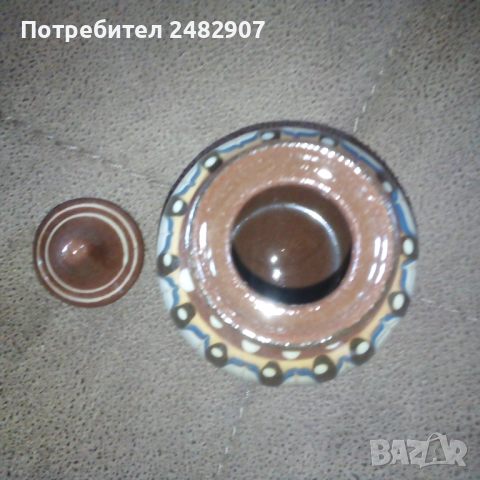 Стара глинена захарница, снимка 12 - Антикварни и старинни предмети - 51581162