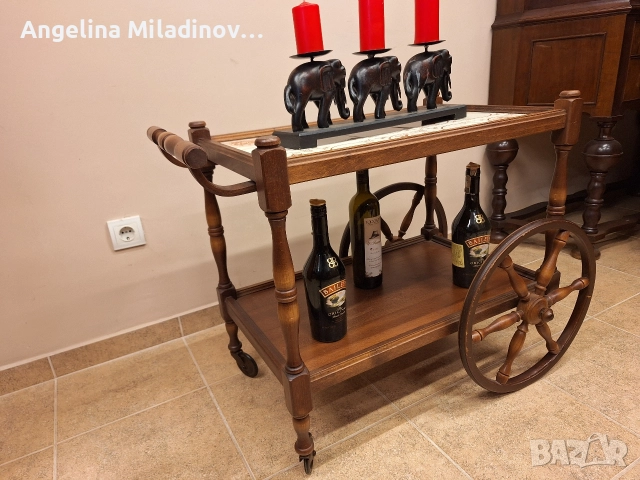 Количка за напитки, помощна маса , снимка 3 - Маси - 52817606