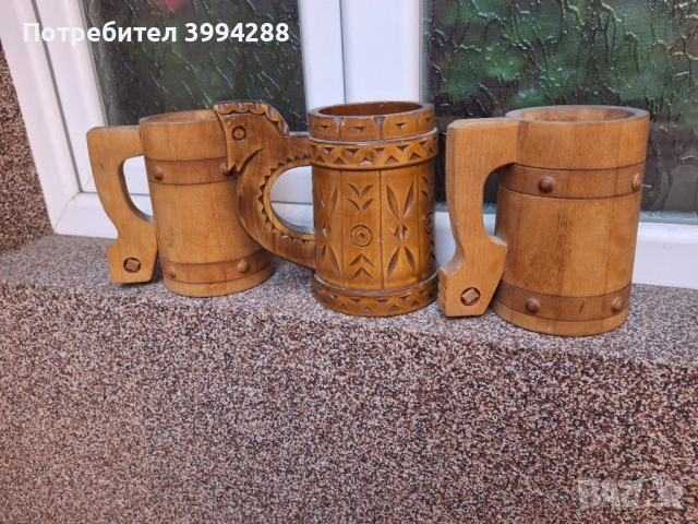 Дървени халби за бира декорация 