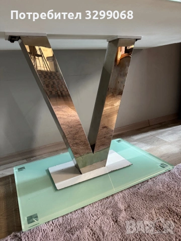 Стъклена трапезна маса, снимка 5 - Маси - 53758730