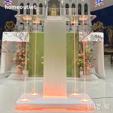 ПРОМОЦИЯ Катедра / подиум от акрил с вградено осветление - YKLJT-SRSZ-X, снимка 2 - Маси - 50698294