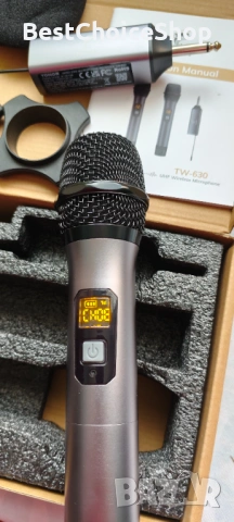 TONOR безжичен микрофон UHF двойна безжична система с акумулаторен приемник , снимка 4 - Микрофони - 53625203