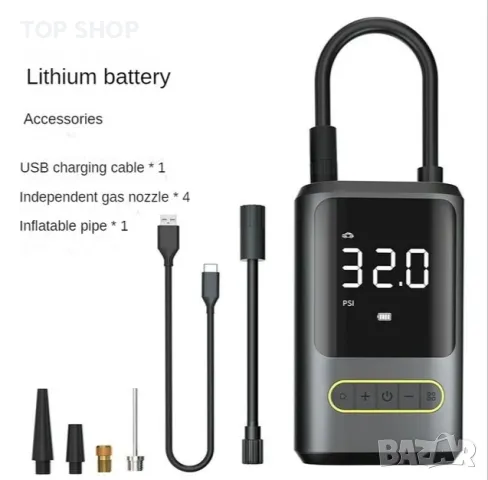 Мини преносим компресор, снимка 5 - Аксесоари и консумативи - 48737361