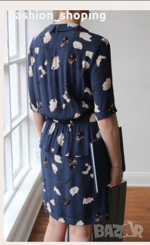 Флорална Рокля Ganni, размер L, снимка 8 - Рокли - 35693330