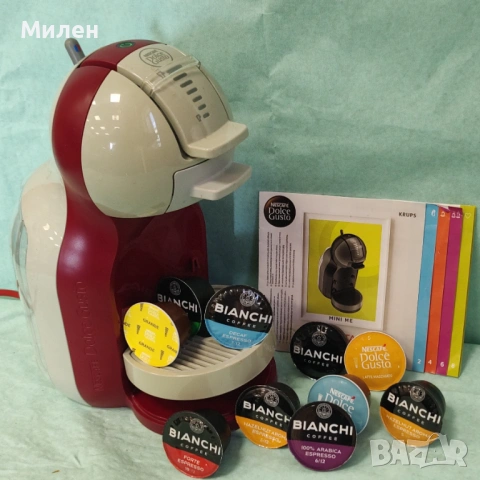 Кафемашина с гаранция 1 година NESCAFÉ® Dolce Gusto Krups Mini me.Gray/Red, снимка 8 - Кафемашини - 53777353