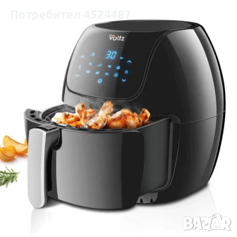 Промоция - Фритюрник AirFryer Voltz OV51980F 1800W, 7.7L,