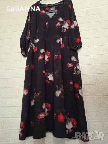 СТРАХОТНА РОКЛЯ НА ЦВЕТЯ 2XL-3XL, снимка 5 - Рокли - 51637260