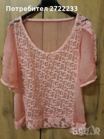 Дамска блуза в нежно розов цвят, снимка 1 - Туники - 35723485