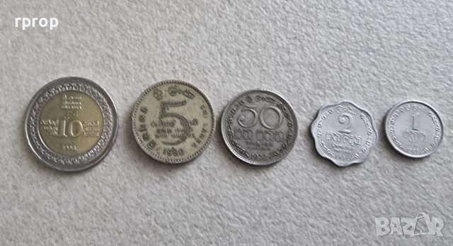 Монети. Шри Ланка. Рупии. 5 бр.