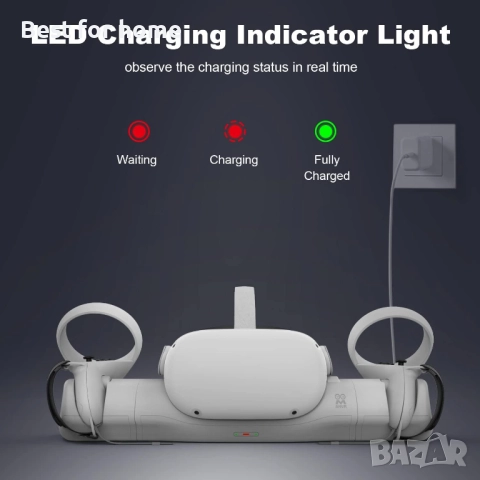 AMVR  зарядна докинг станция с USB-C кабел за Meta/Oculus Quest 2, снимка 7 - Друга електроника - 51758417