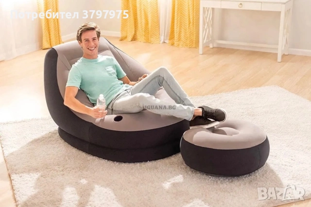 Ново! Надуваемо кресло Intex 