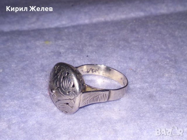 19 Век ФЛОРАЛЕН СРЕБЪРЕН ПРЪСТЕН РЪЧНО ОРНАМЕНТИРАН Висока ПРОБА СРЕБРО КНЯЖЕСТВО БЪЛГАРИЯ 35037, снимка 15 - Антикварни и старинни предмети - 39547822