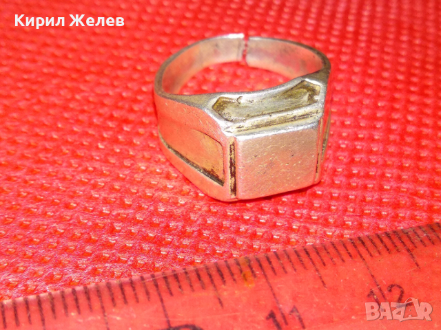 СТАРИНЕН КЛАСИЧЕСКИ РЕТРО МОДЕЛ СРЕБЪРЕН РЕГУЛИРУЕМ ПРЪСТЕН ВИСОКА ПРОБА СРЕБРО РЪЧНА РАБОТА 43237, снимка 14 - Антикварни и старинни предмети - 44610892