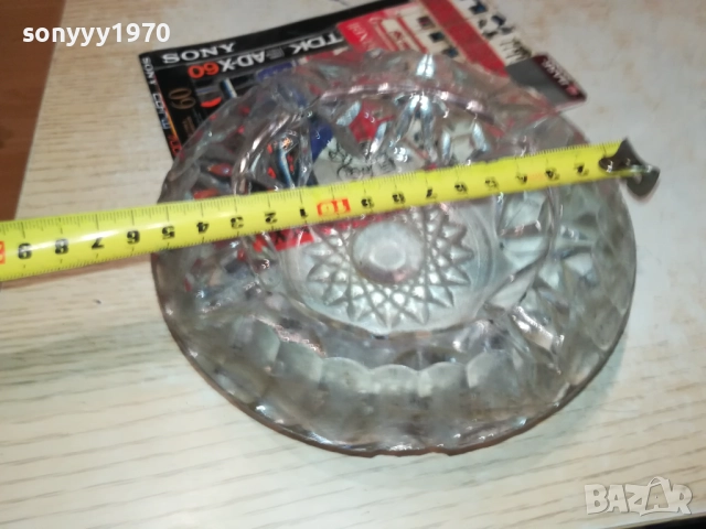 СТЪКЛЕН ГОЛЯМ МАСИВЕН ПЕПЕЛНИК 0709251654LCHERY, снимка 3 - Антикварни и старинни предмети - 51634027