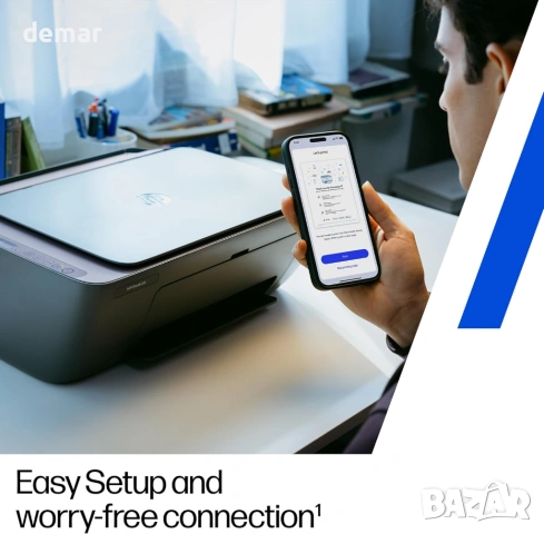 Многофункционален принтер HP DeskJet 2921 | Цветен | Безжичен, снимка 3 - Принтери, копири, скенери - 53632499