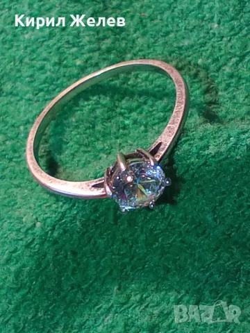 СКЪПОЦЕНЕН ГОДЕЖЕН СРЕБЪРЕН ПРЪСТЕН СРЕБРО ВИСОКА ПРОБА с БЯЛА ПОЗЛАТА и ЕДЪР ФАСЕТИРАН ЦИРКОН 44354, снимка 16 - Пръстени - 49144564