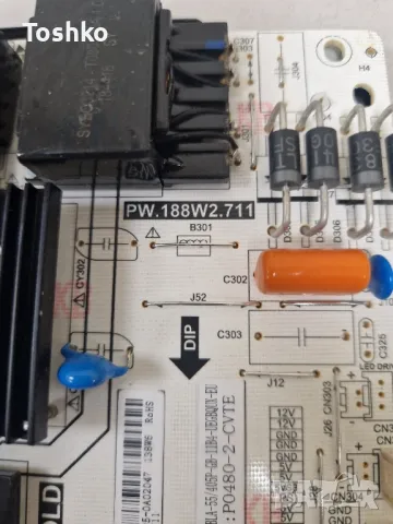 BLAUPUNKT 55/405P-GB-11B4-UEGBQUX MAIN  T.MS6488E.U703 POWER  PW.188W2.711 PANEL LSC550FN11, снимка 6 - Части и Платки - 49798074