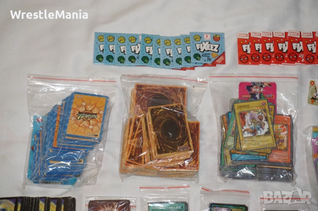 Лот от 1.4кг Различни Игри с Карти Yu-Gi-Oh/Duel Masters/Ninja Turtles/Fixeez/Свежите Супергерои, снимка 2 - Колекции - 51954298